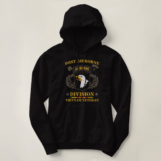 101st Airborne Division Vietnam Veteran Tshirt, Ve Hoodie (Design vorne)