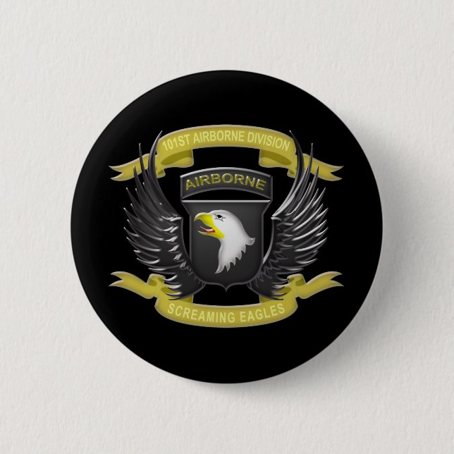 101st Im Flugzeug 3D Button (Vorderseite)