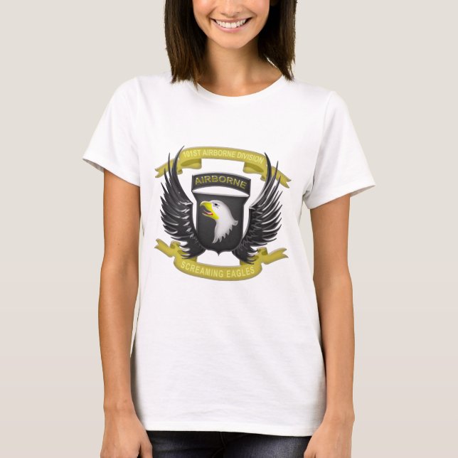 101st Im Flugzeug 3D T-Shirt (Vorderseite)