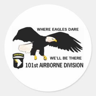 101st IM FLUGZEUG ABTEILUNG Runder Aufkleber