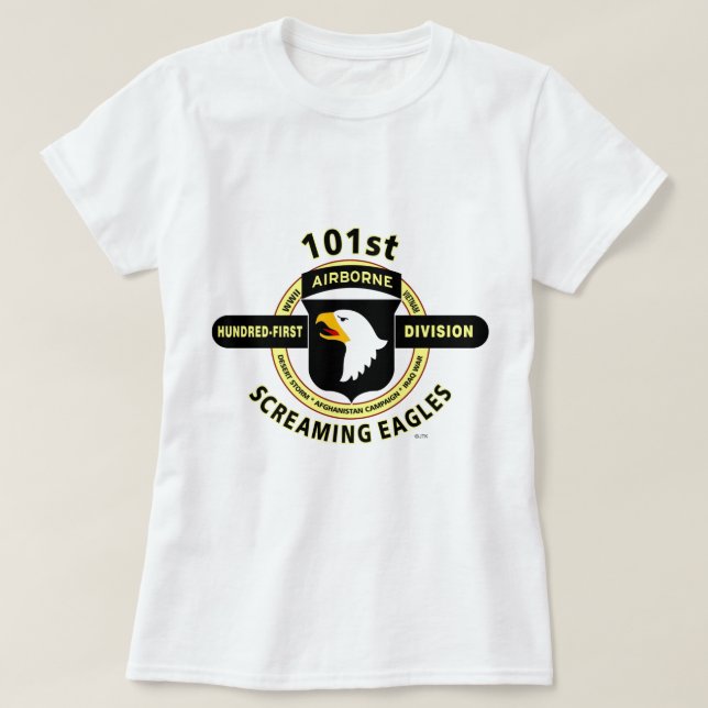 101ST IM FLUGZEUG ABTEILUNG "SCHREIENDE ADLER " T-Shirt (Design vorne)