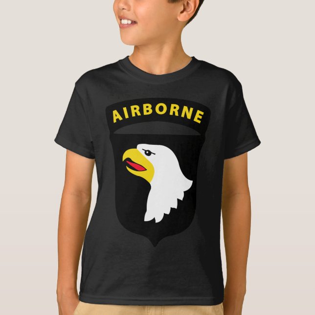 101st Im Flugzeug Abteilung - schreiender Eagles T-Shirt (Vorderseite)