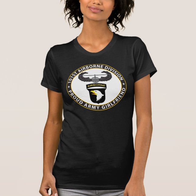 101st Im Flugzeug Freundin T-Shirt (Vorderseite)