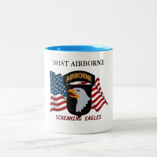 101ST IM FLUGZEUG SCHREIENDE ADLER-TASSE ZWEIFARBIGE TASSE