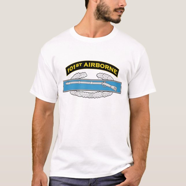 101st Im Flugzeug u. CIB-T-Shirt T-Shirt (Vorderseite)