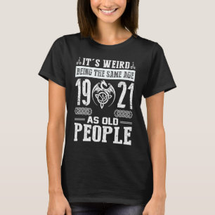 102. Geburtstag ist es seltsam, das gleiche Alter T-Shirt