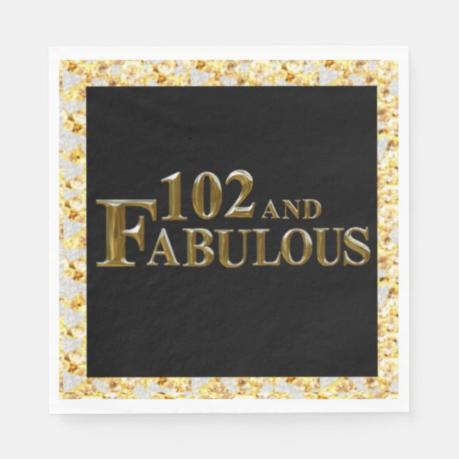 102. Geburtstag Serviette (Vorderseite)
