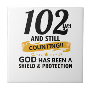 102 Jahre und immer noch Geburtstag Fliese