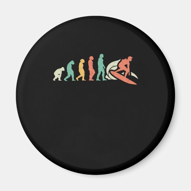 102.Surfersurfboard-Devolution Surfer Surfer Surfe Magnet (Vorne)