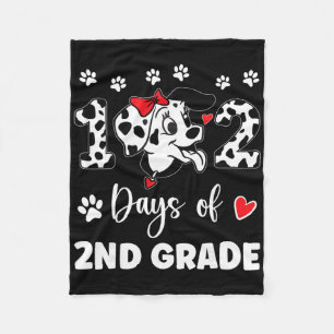 102 Tag der 2. Klasse Dalmatiner Hund 100 Tage int Fleecedecke