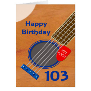 103. Geburtstag Gitarre Spieler Geburtstag