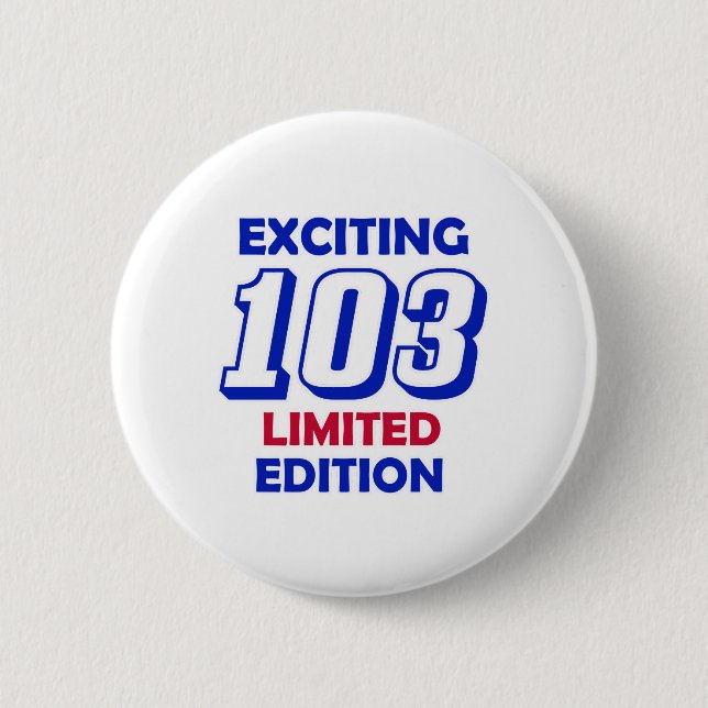 103 Geburtstags-Entwurf Button (Vorderseite)
