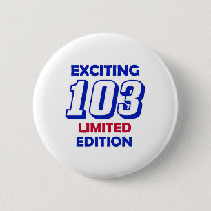 103 Geburtstags-Entwurf Button