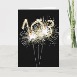 103. Geburtstagsparkler auf Black Karte