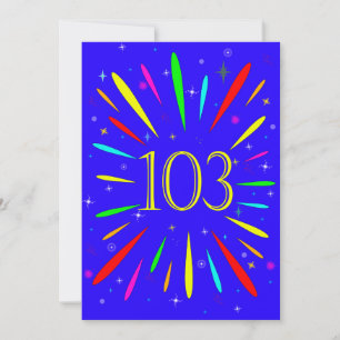 103. Geburtstagspartei Einladung Explosion