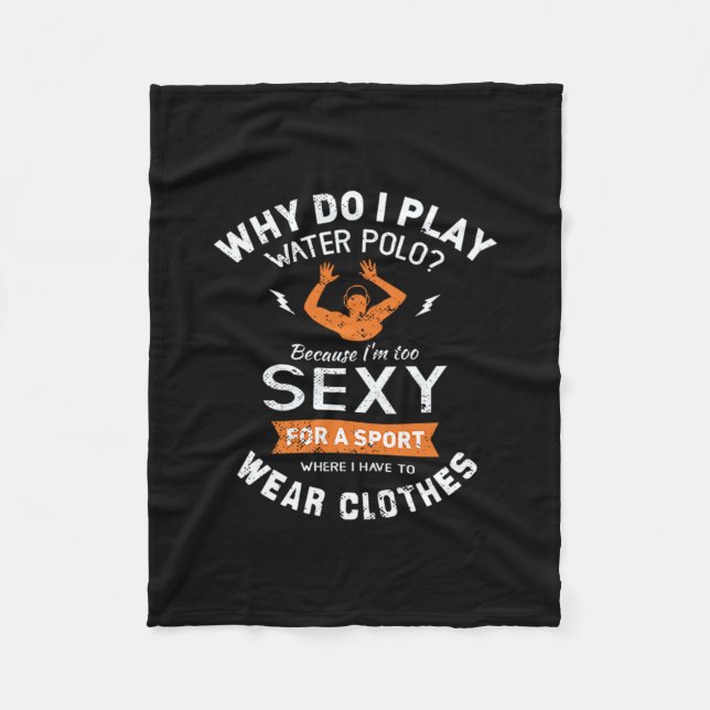 103. Warum spiele ich Wasserpolo? Fleecedecke (Vorderseite)