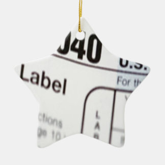 1040Tax Keramik Ornament