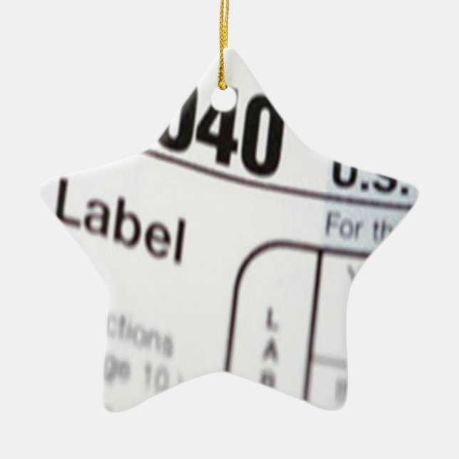 1040Tax Keramik Ornament (Vorne)