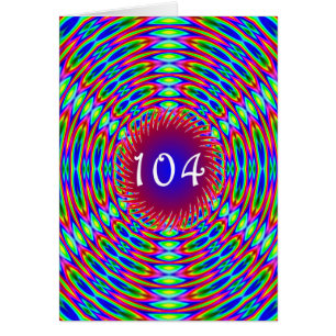 104. Geburtstag Abstrakte Trippy-Wirbel