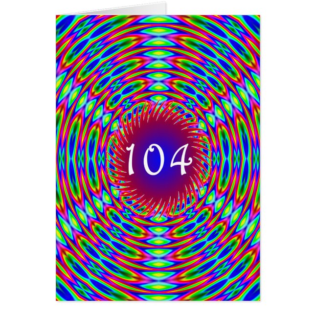 104. Geburtstag Abstrakte Trippy-Wirbel (Vorne)