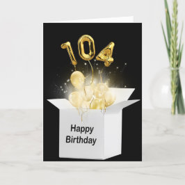 104. Geburtstagsballons in weißer Box Karte