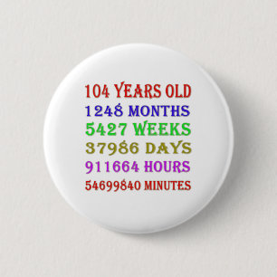 104. Geburtstagsfeiertage Button