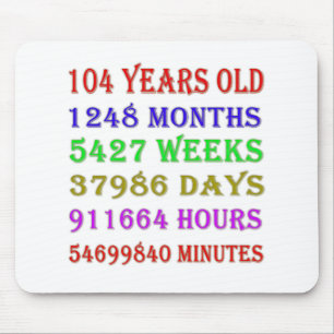 104. Geburtstagsfeiertage Mousepad