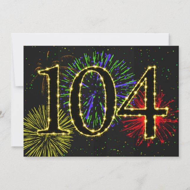 104. Geburtstagsparty Einladung (Vorderseite)