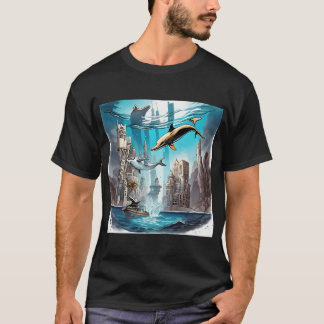 105 Delphine Underwater City 19 Geschenk für Delph T-Shirt