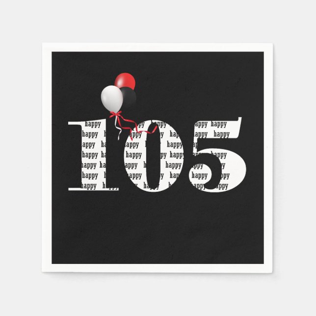 105. Geburtstagsballons Serviette (Vorderseite)