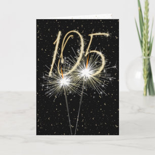 105. Geburtstagsparkler auf schwarz Karte