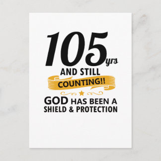 105 Jahre und immer noch zählend Geburtstag Postkarte