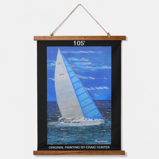 105' Tapisserie aus Holz Wandteppich Mit Holzrahmen (Vorderseite)