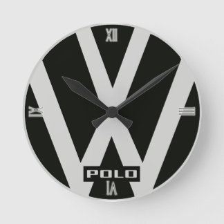 105 VW Polo Logo Accessories Watches Runde Wanduhr
