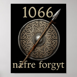 1066 Naefre Vergiss Nie Viking England Sein Poster