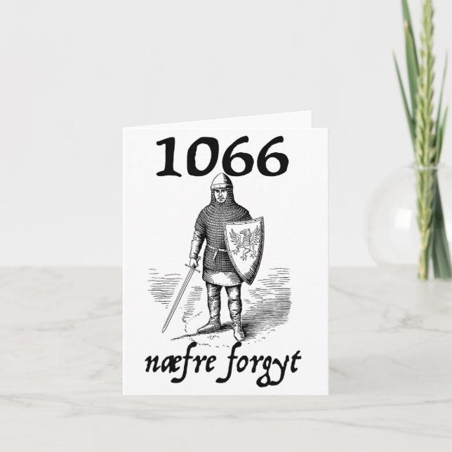 1066 Never Forget Naefre Forgyt Funny English Hist Karte (Vorderseite)