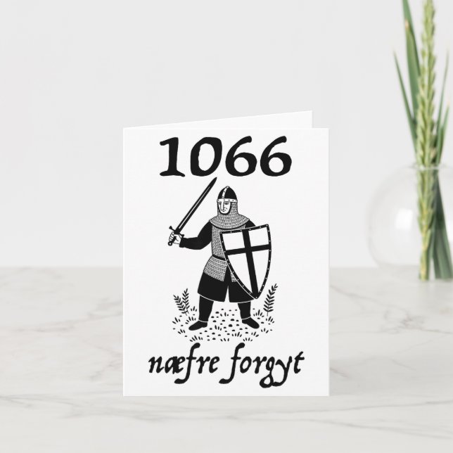 1066 Never Forget Naefre Forgyt Funny English Hist Karte (Vorderseite)