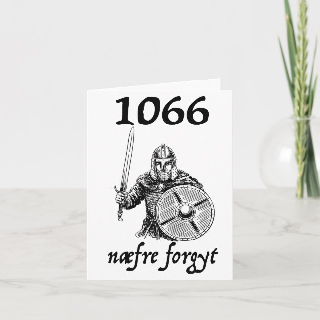 1066 Niemals vergessen Naefre Forgyt Lustige engli Karte (Vorderseite)