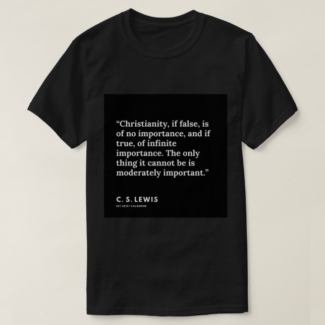 106   191121  C. S. Lewis Quotes  Sticker T-Shirt (Design vorne)