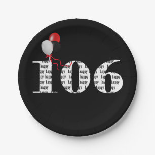 106. Geburtstagsballons Pappteller