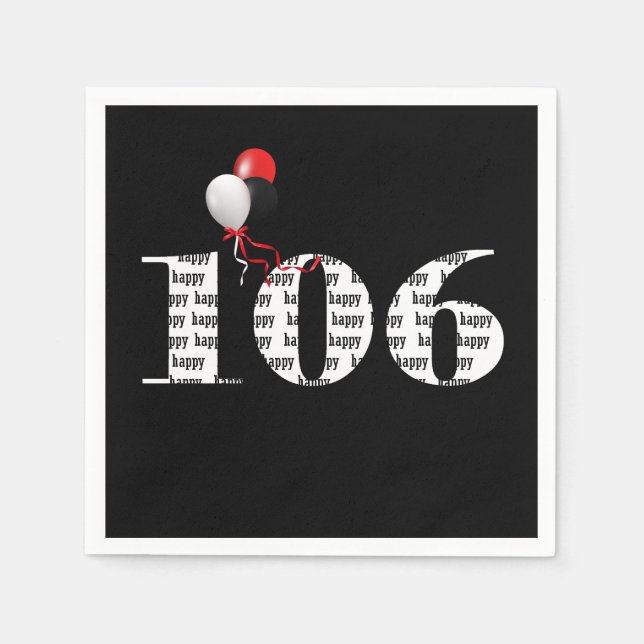 106. Geburtstagsballons Serviette (Vorderseite)