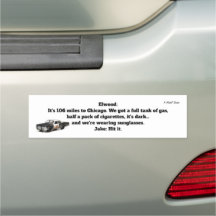 106 Meilen nach Chicago - Auto-Stoßfänger-Magnet