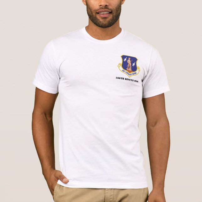 106th Rettungs-Flügel - NY Luft-nationaler T-Shirt (Vorderseite)