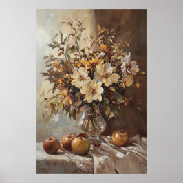 1070 Blume und Äpfel im Herbst Poster