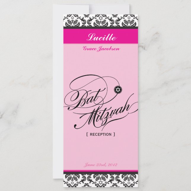 107 Jodene - BAT MITZVAH EINLADUNGEN :: Empfang (Vorderseite)