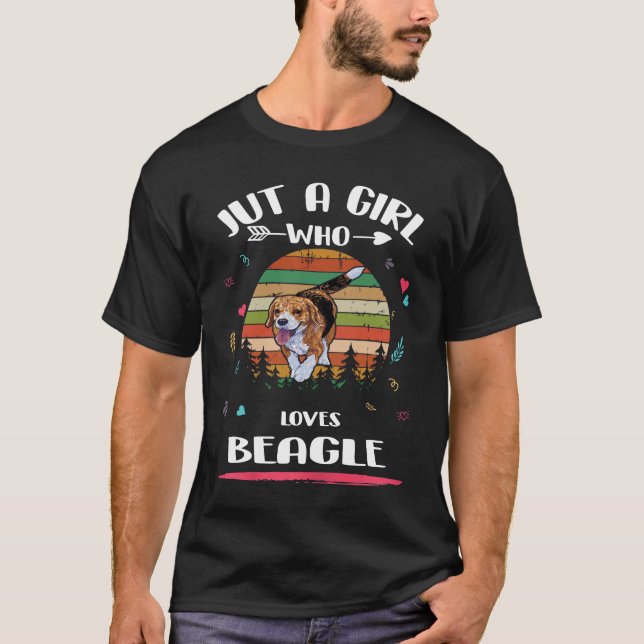 107 Nur ein Mädchen, das Beagle Lieben T-Shirt (Vorderseite)