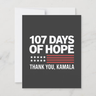107 Tage der Hoffnung Vielen Dank Kamala