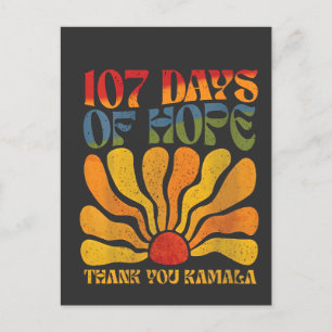 107 Tage der Hoffnung Vielen Dank Kamala Einladungspostkarte