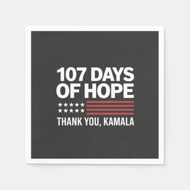 107 Tage der Hoffnung Vielen Dank Kamala Serviette (Vorderseite)