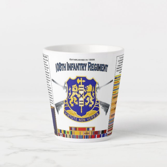 108. Infanterie-Regiment 15 oz Tasse (Vorderseite)